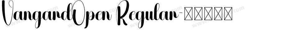 VangardOpen Regular字体转换